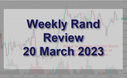 Rand unsteady amidst Bank Contagion & ahead of National Shutdown 20 March 2023