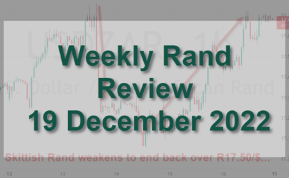 Skittish Rand weakens in December 2022 to end over 17.50 ZAR vs USD Rand Review featured image